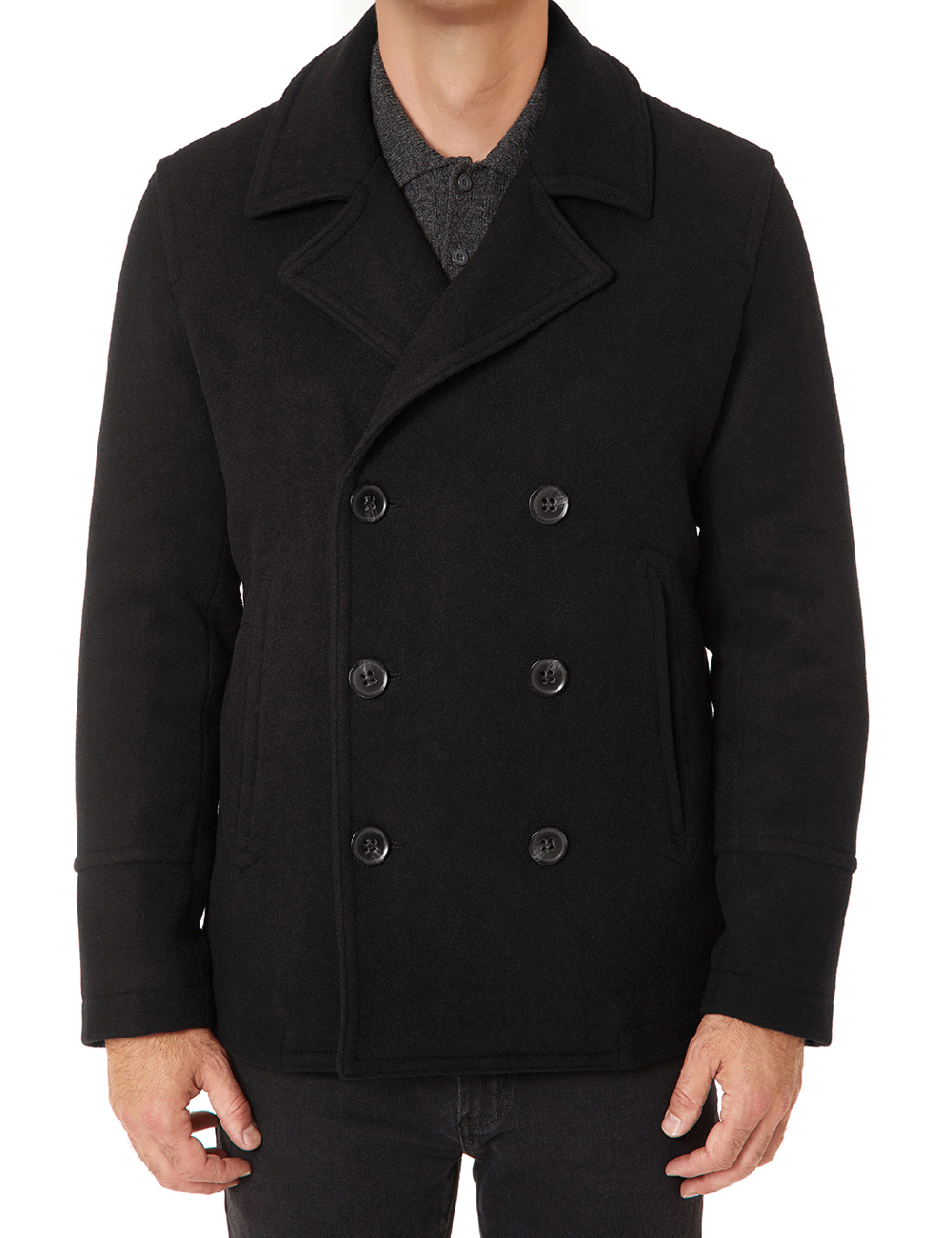Mens wool pea coat uk shop