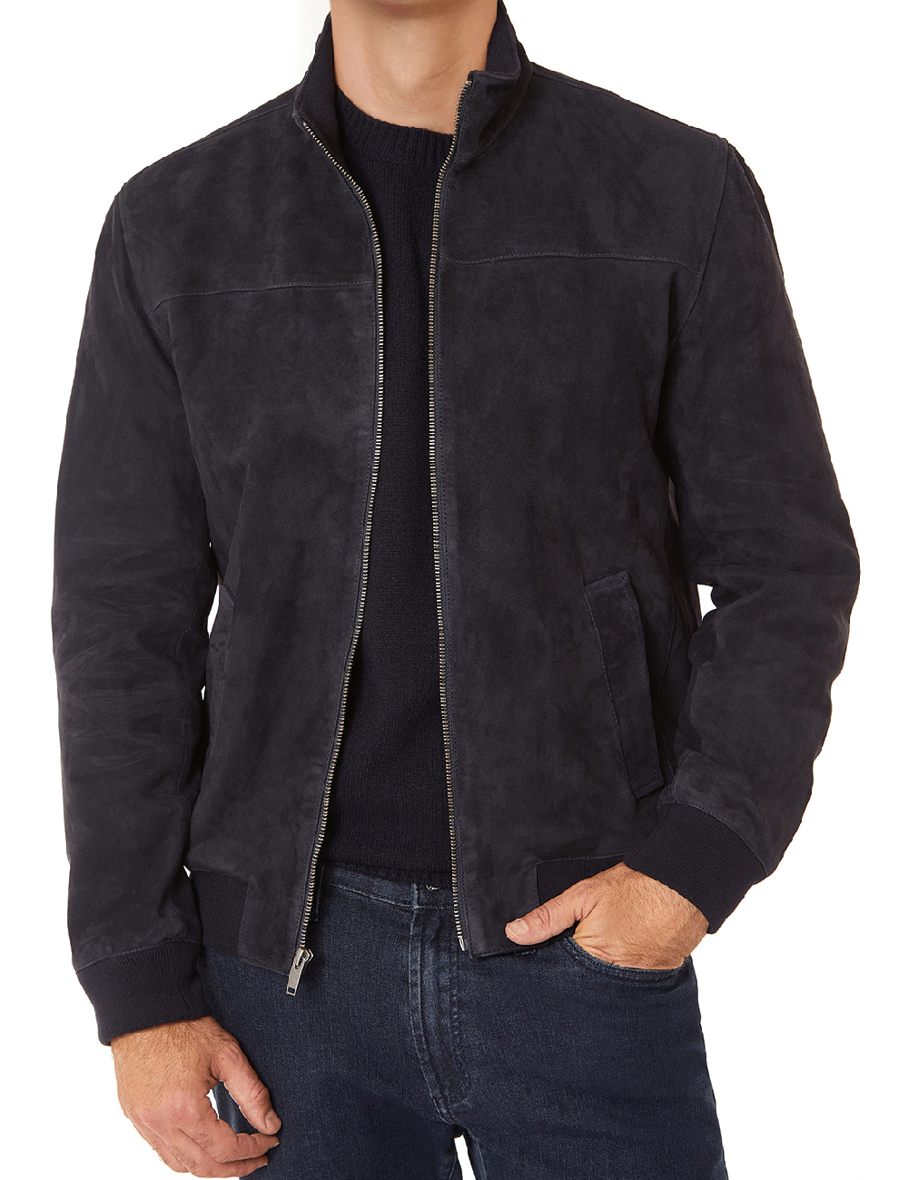 Black suede racer jacket hotsell