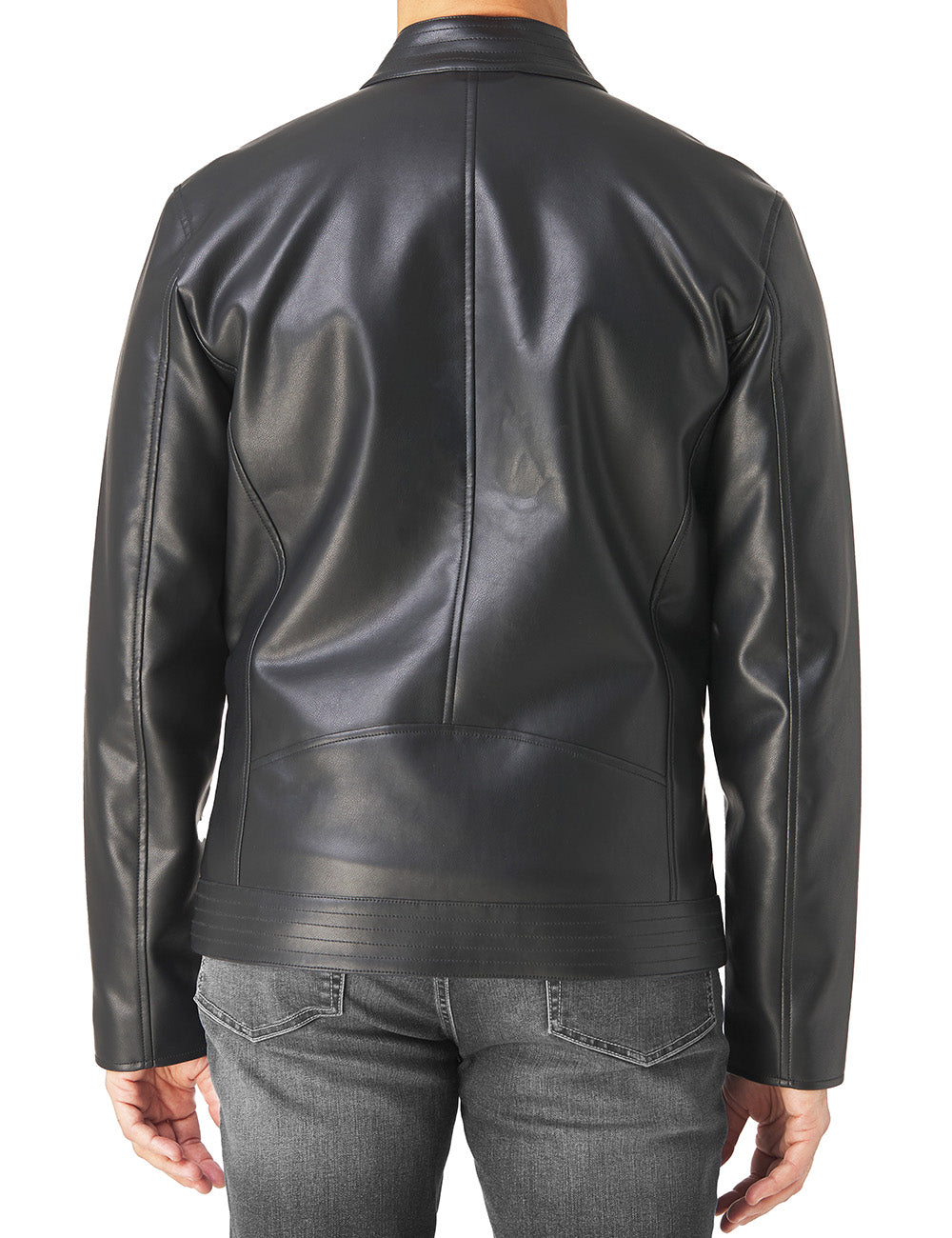 Faux Leather Racer Jacket