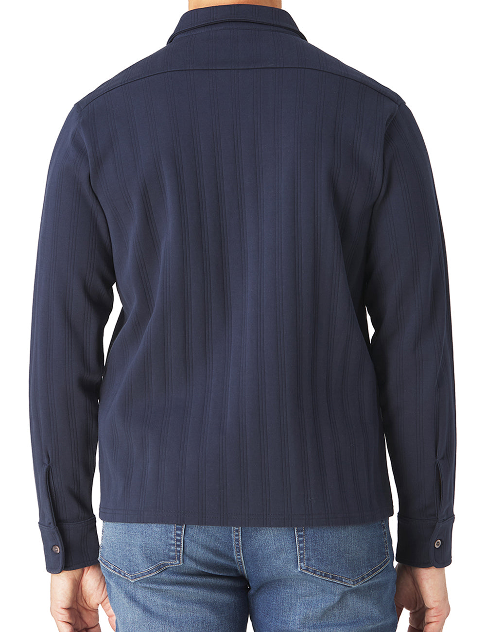 Knit Stripe Button Up Shirt