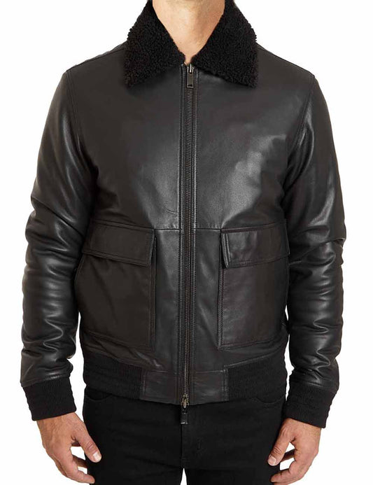 Leather Aviator Jacket