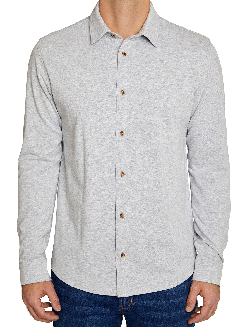 L/S KNIT BUTTON DOWN SHIRT