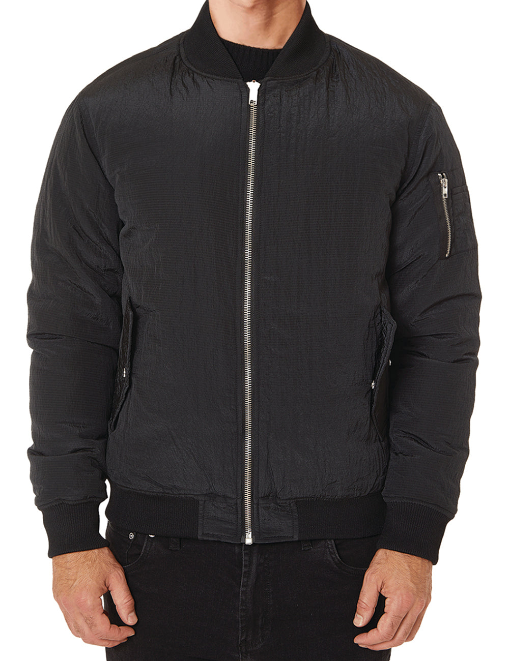 Nylon Ripstop Bomber Jacket