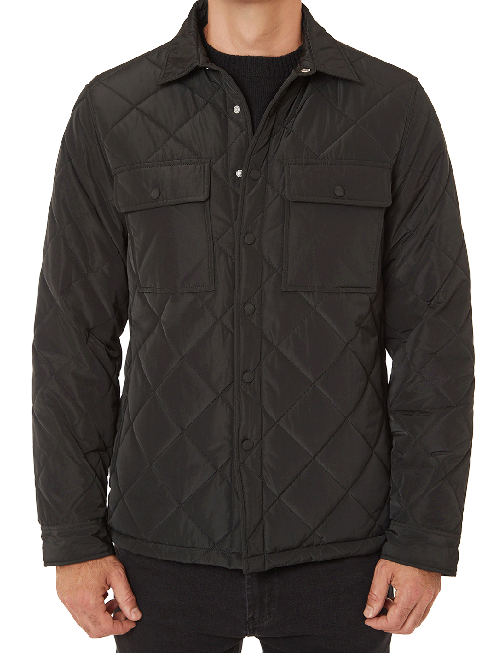 Diamond Quilt Nylon Padded Jacket