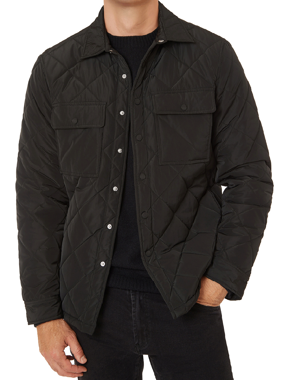 Diamond Quilt Nylon Padded Jacket