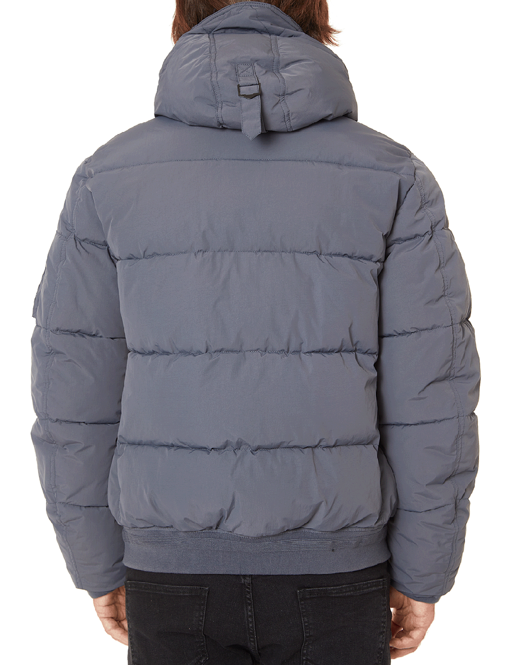 Washed Nylon Quilted Bomber Jacket