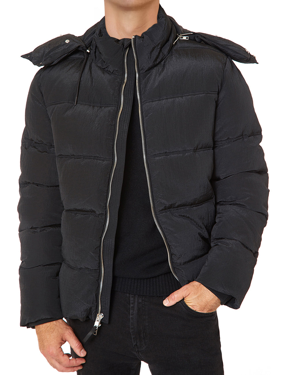 Slate&Stone outlet Puffer Jacket black camouflage