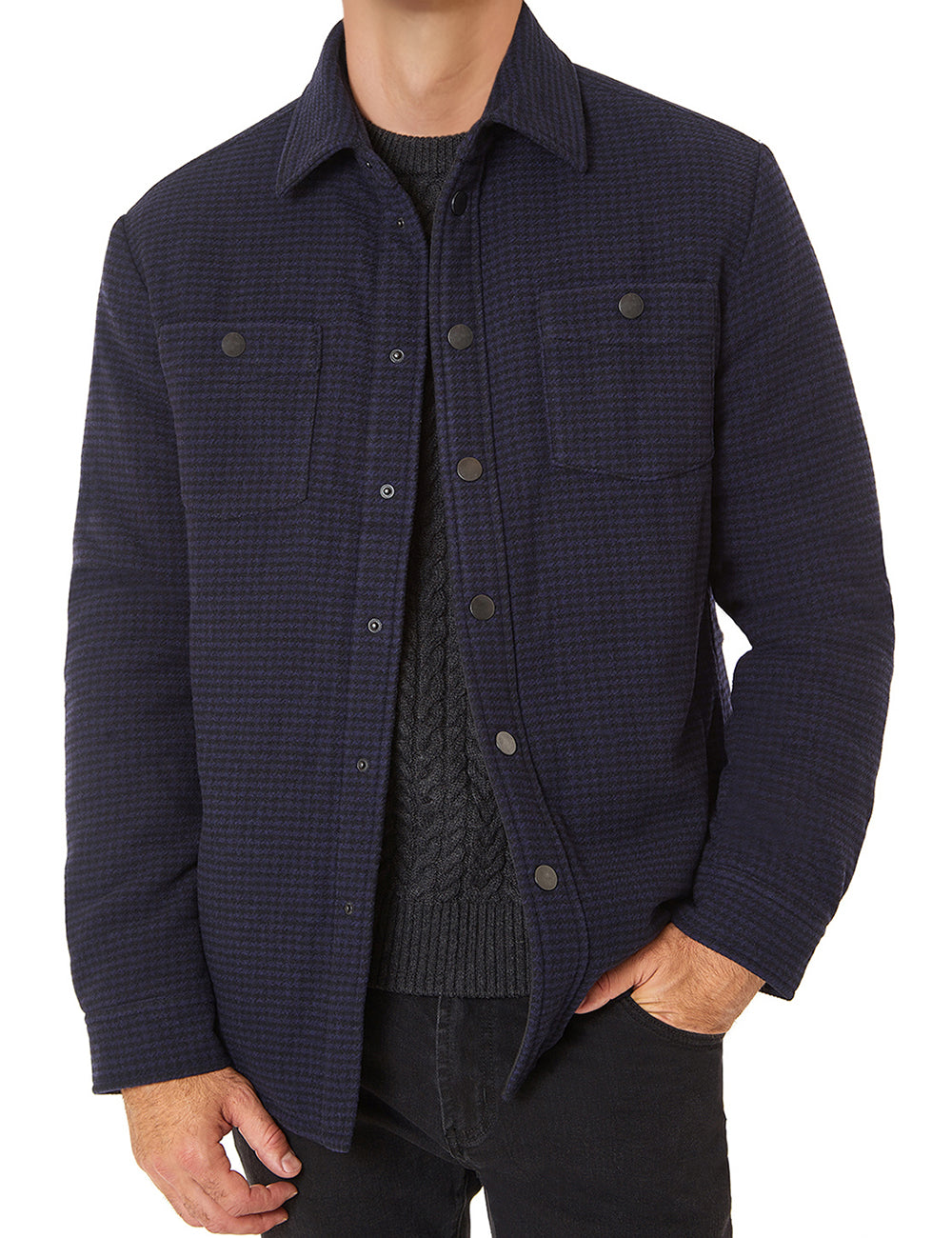 Wool Snap Front Jacket