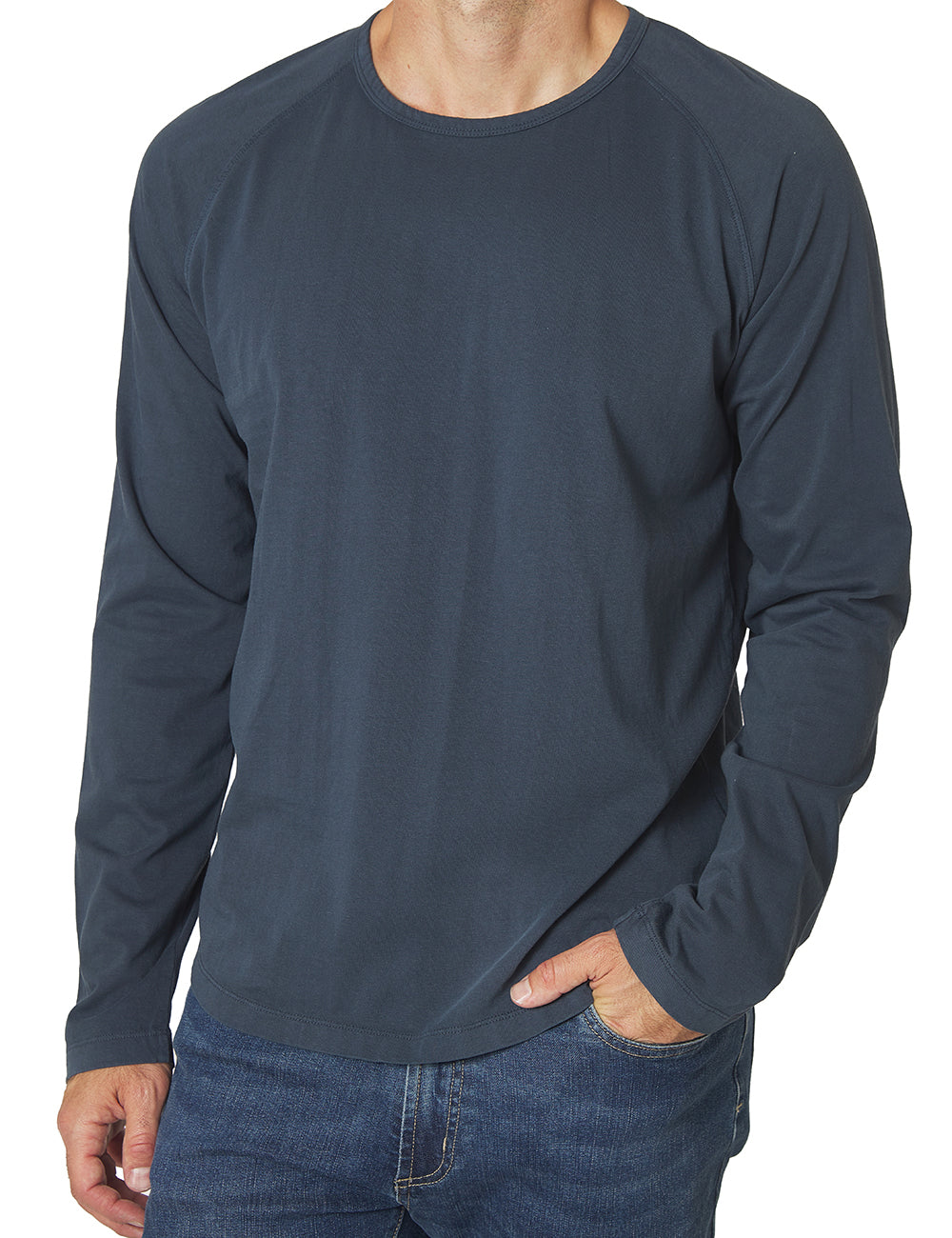 Washed Jersey Long Sleeve T Shirt