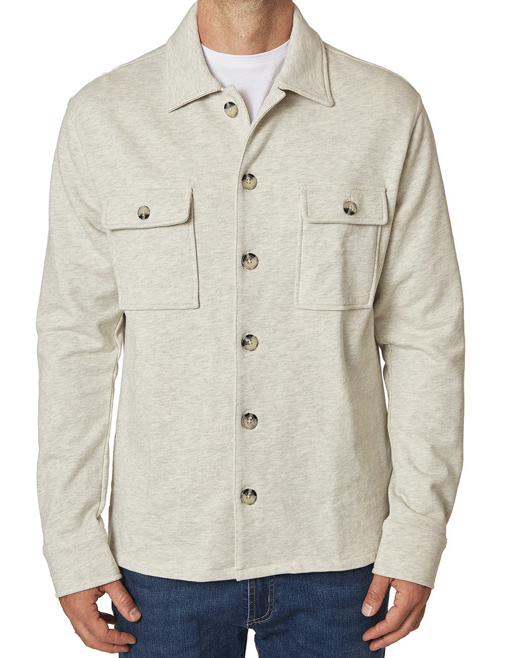 French Terry Knit Overshirt