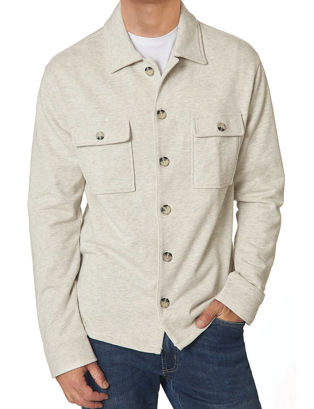 French Terry Knit Overshirt