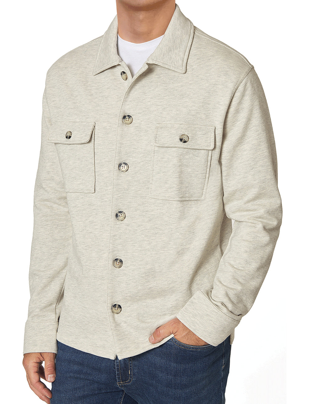 French Terry Knit Overshirt