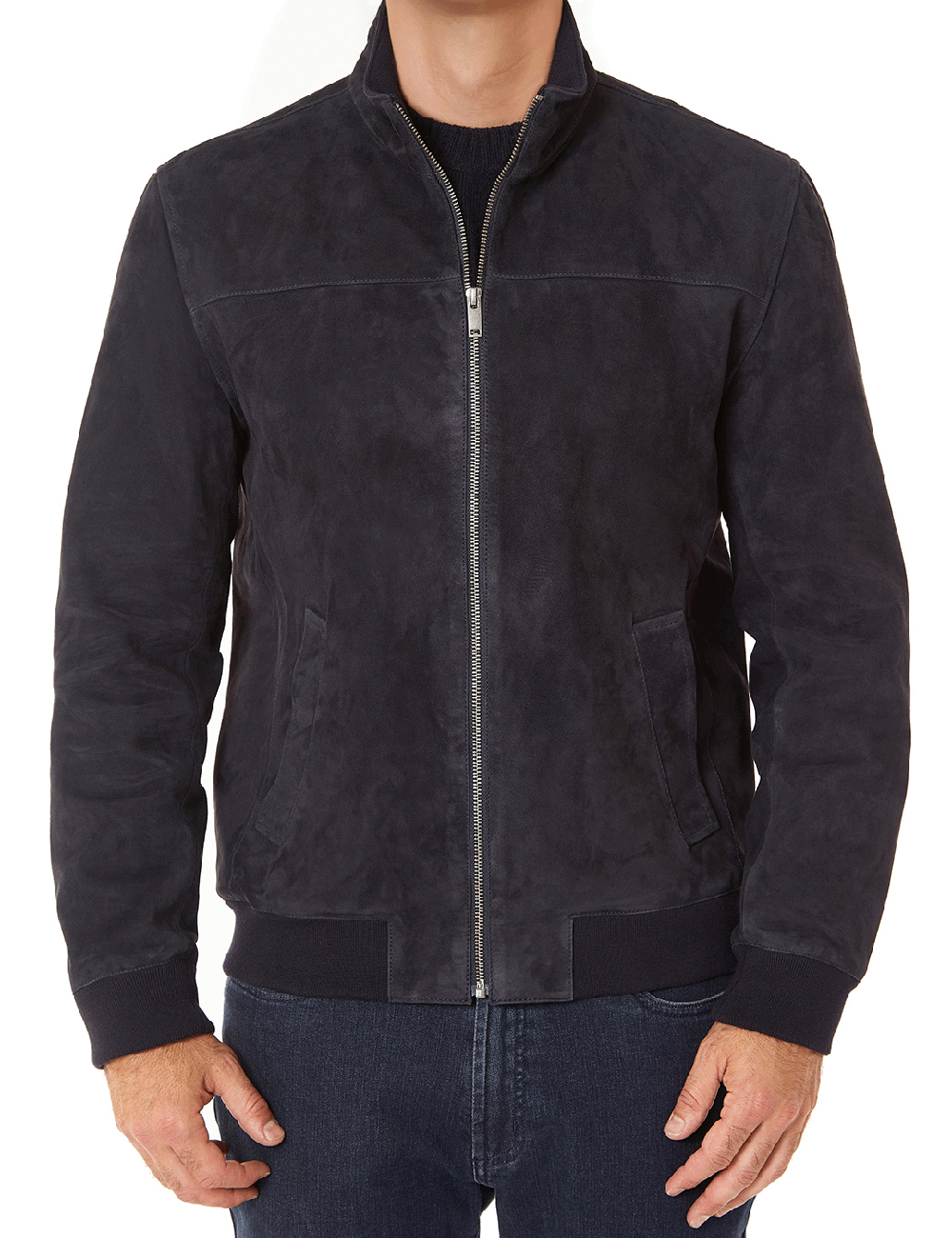SUEDE RACER JACKET Slate Stone