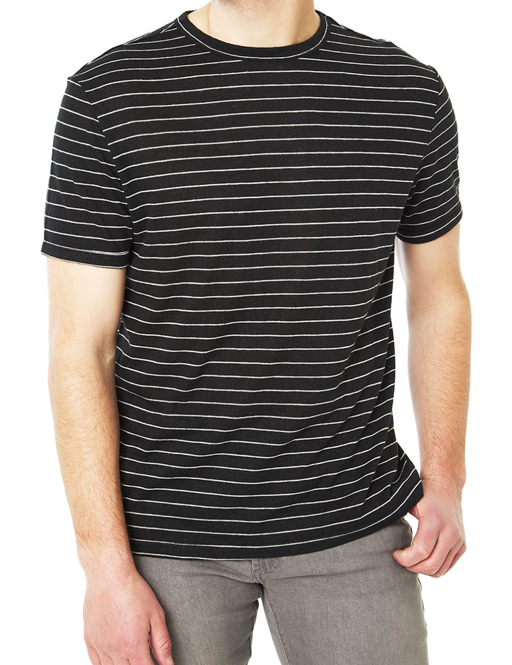 LINEN STRIPED TSHIRT