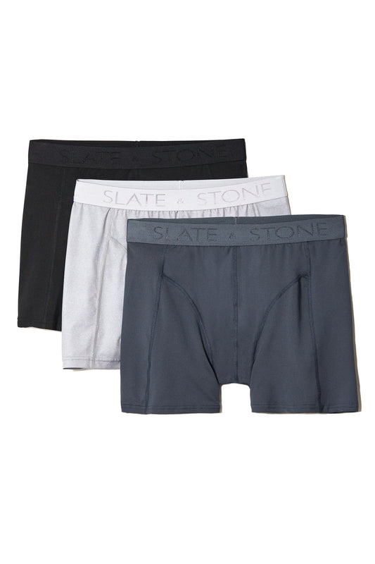 3-PACK MICROFIBER BOXER BRIEFS