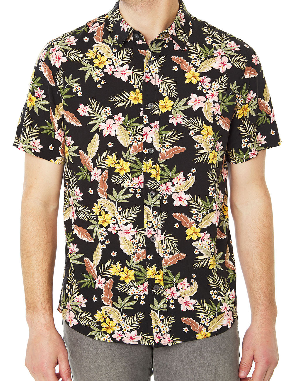 S/S VISCOSE PRINTED SHIRT