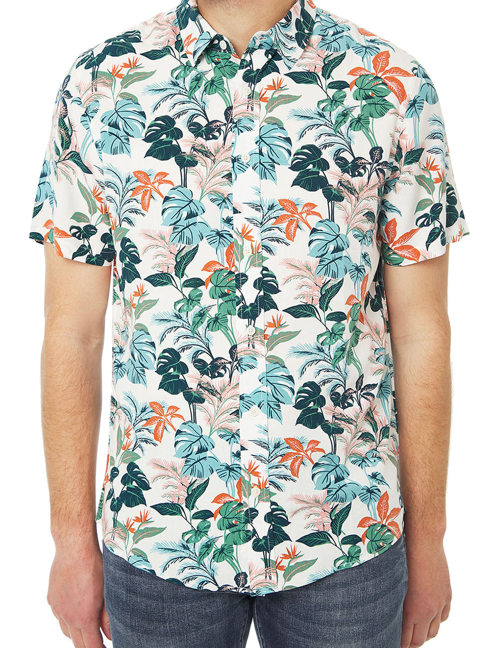 S/S VISCOSE PRINTED SHIRT