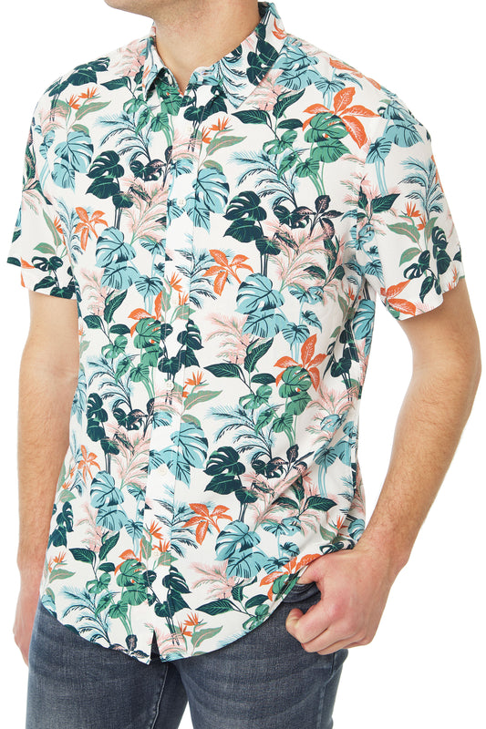 S/S VISCOSE PRINTED SHIRT