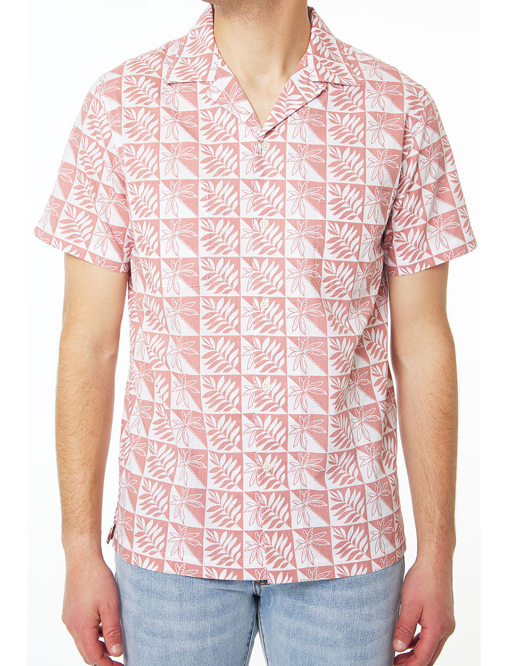 LIGHTWEIGHT COTTON CAMP COLLAR SHIRT