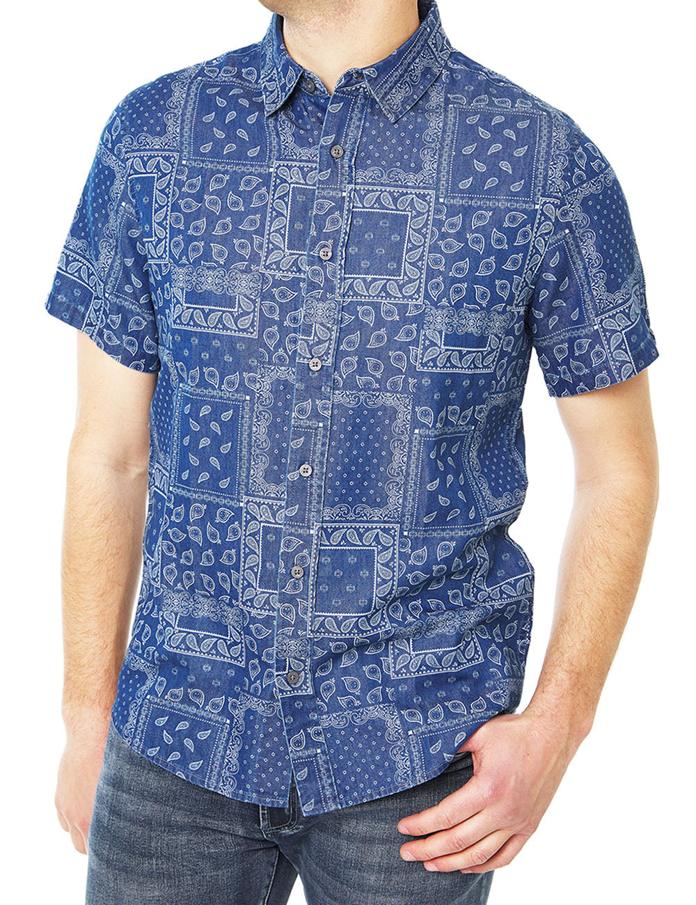 TENCEL PRINT S/S SHIRT