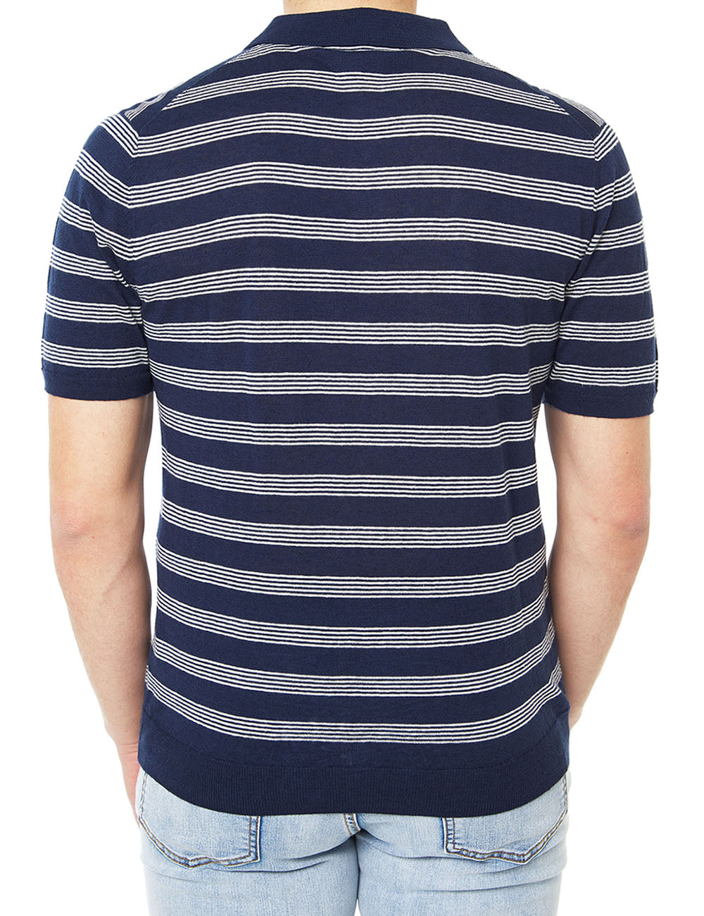 LINEN STRIPED SWEATER POLO