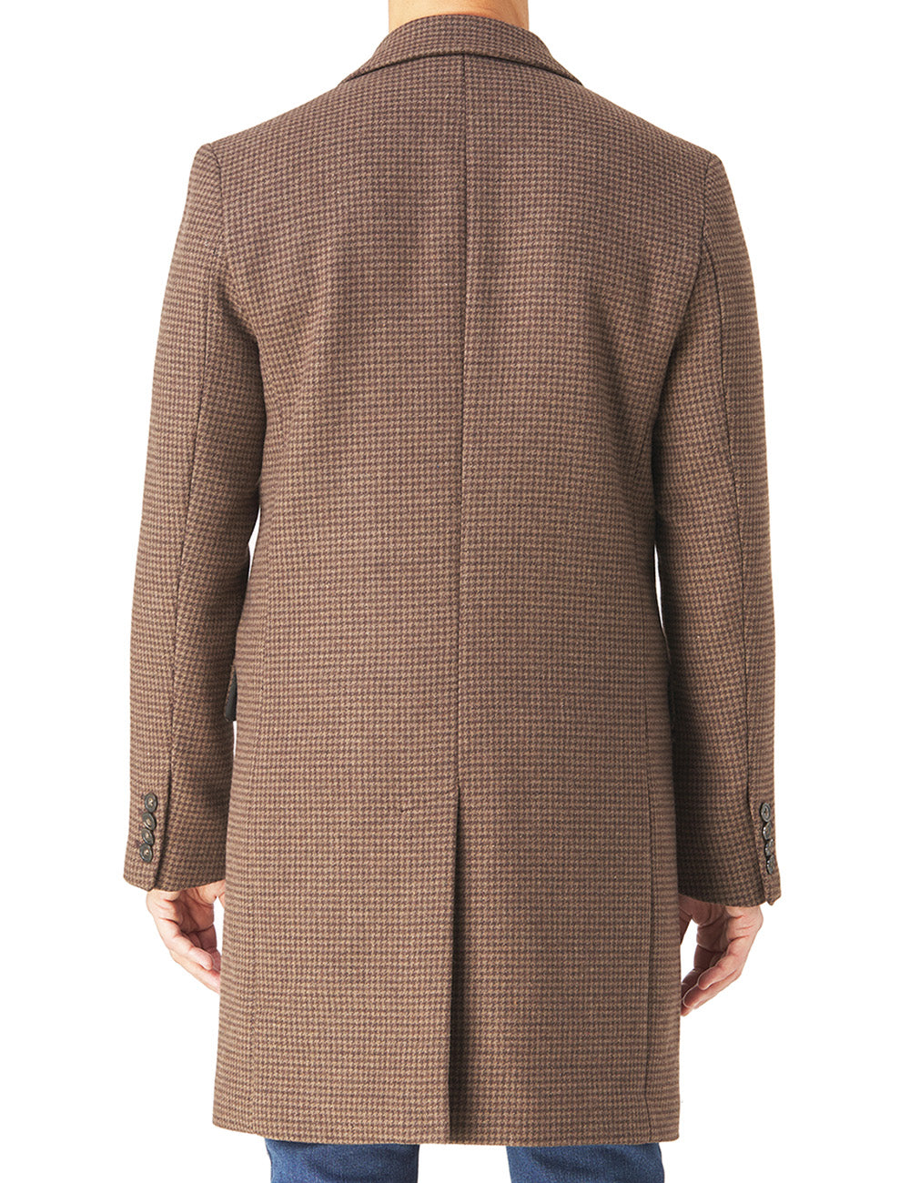 Wool Houndstooth Topcoat