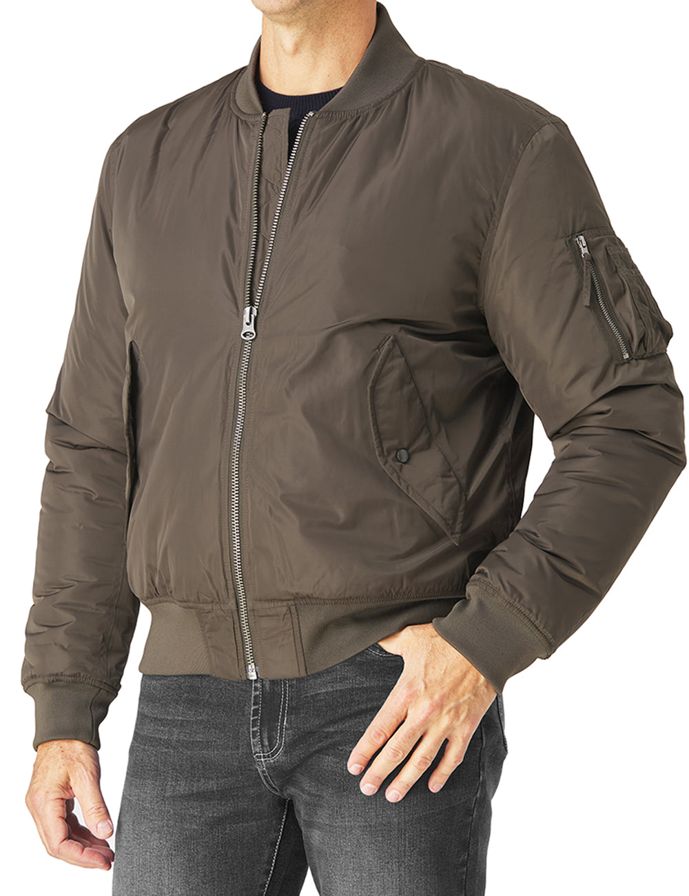 Nylon Padded Bomber Jacket