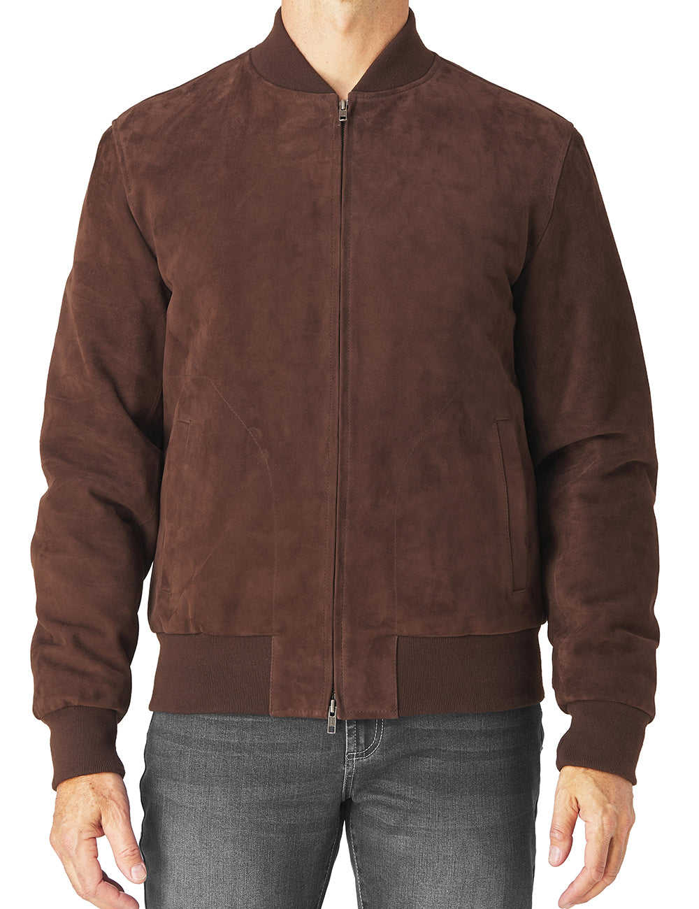 Suede Bomber Jacket