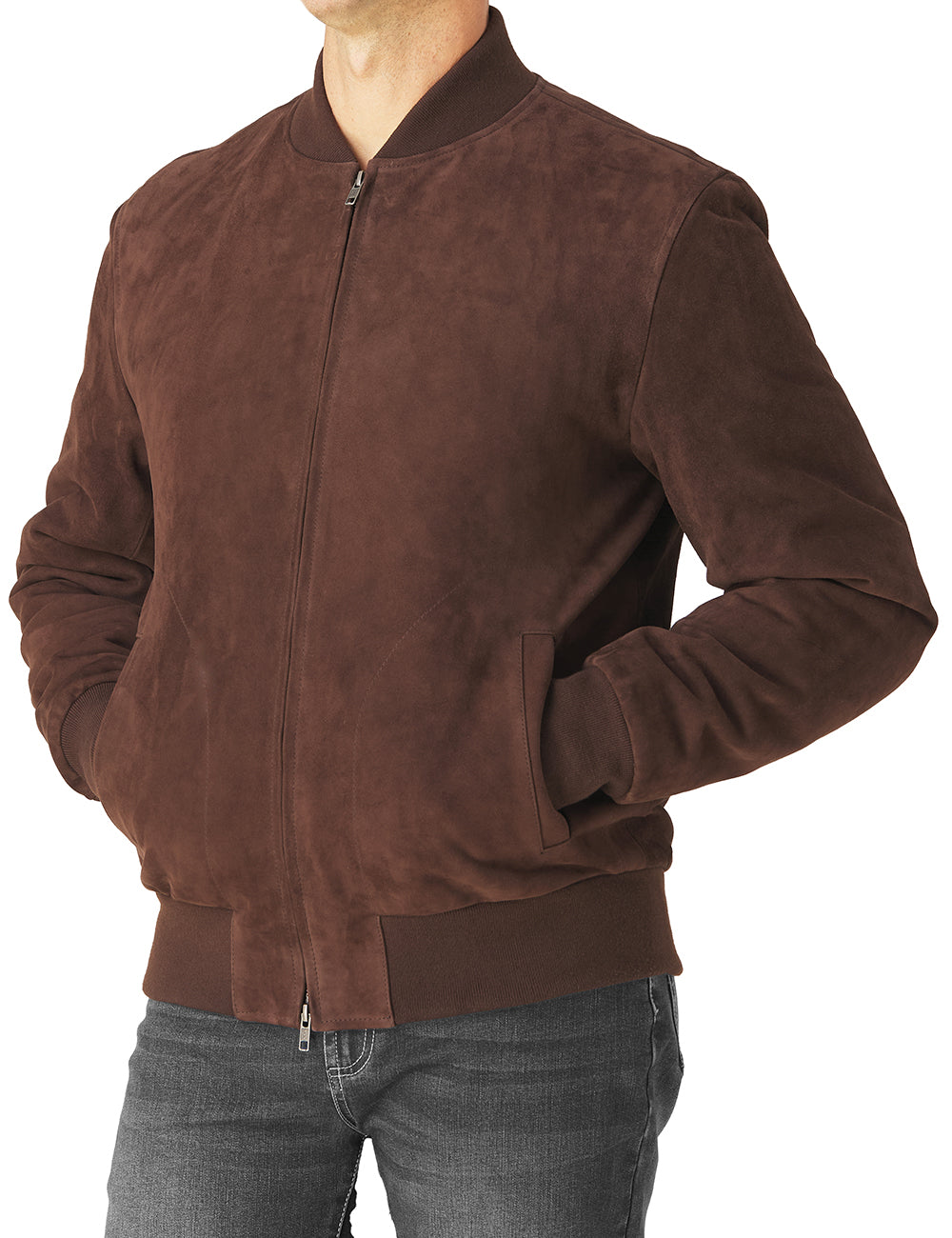 Suede Bomber Jacket