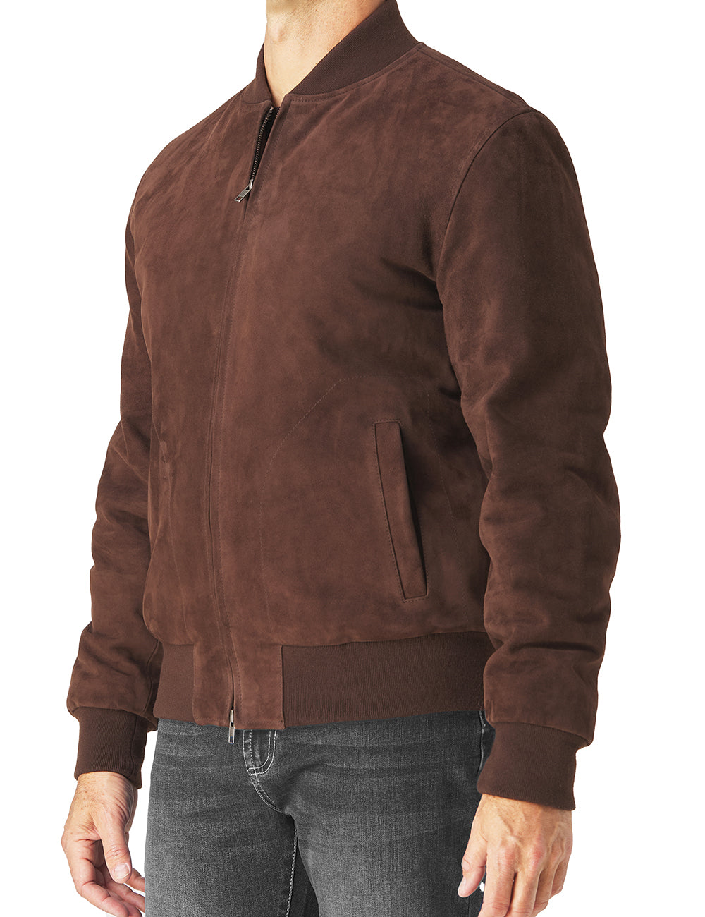 Suede Bomber Jacket