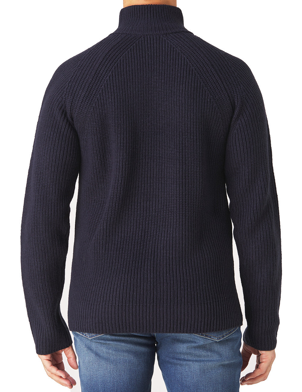 Ribbed Mid Gauge Half Zip Sweater