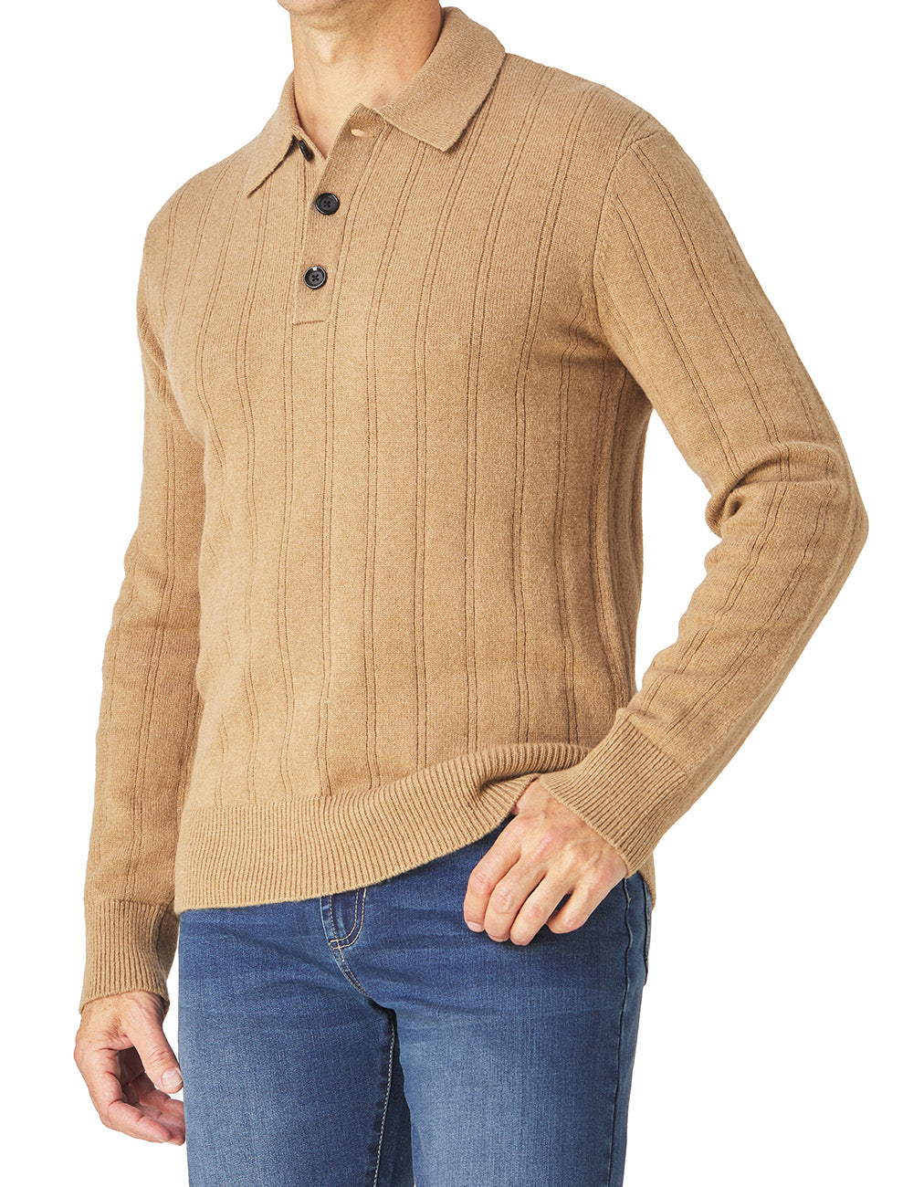 Wool Stripe Sweater Polo