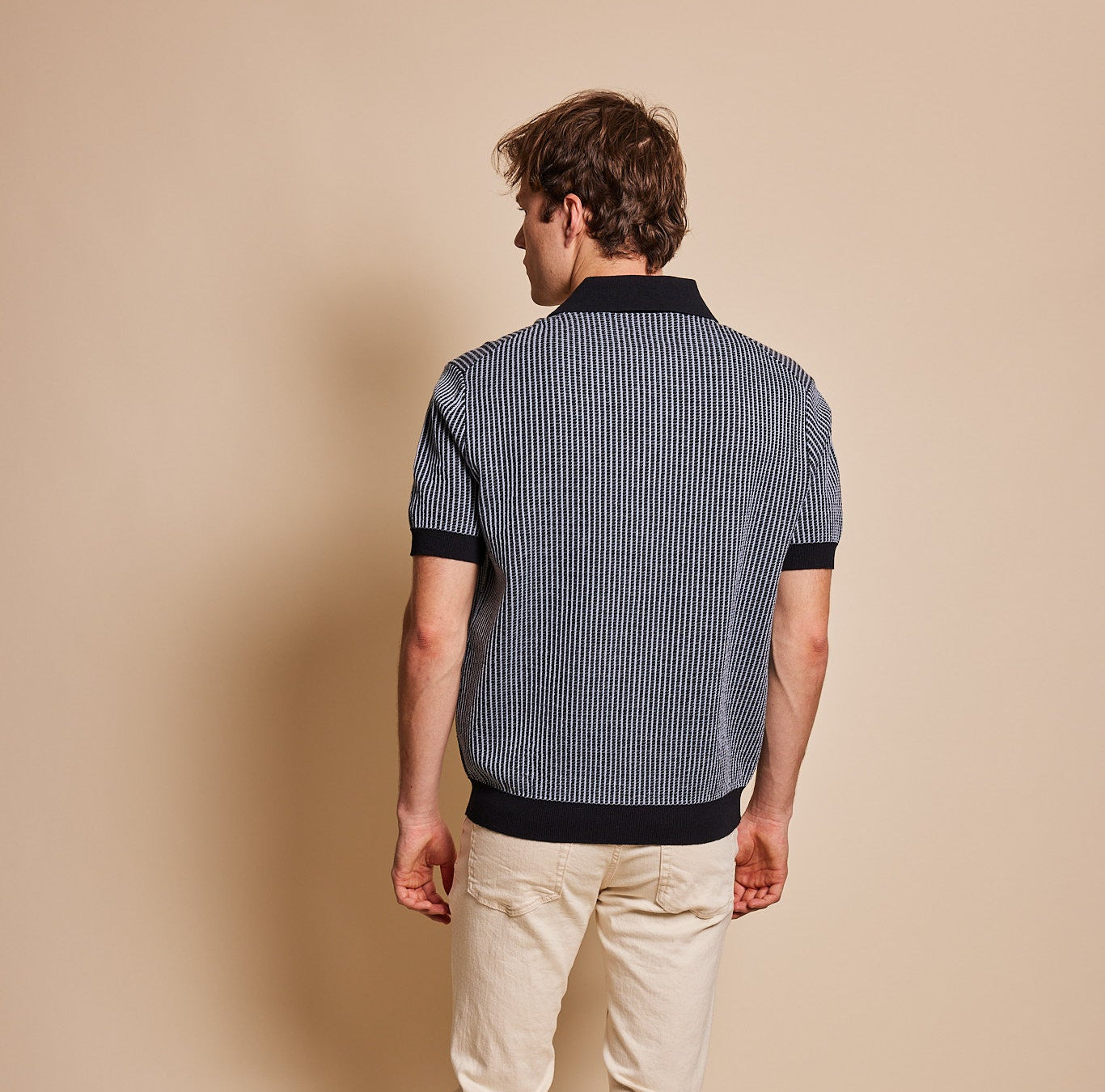 Fulton Textured Stripe Sweater Polo