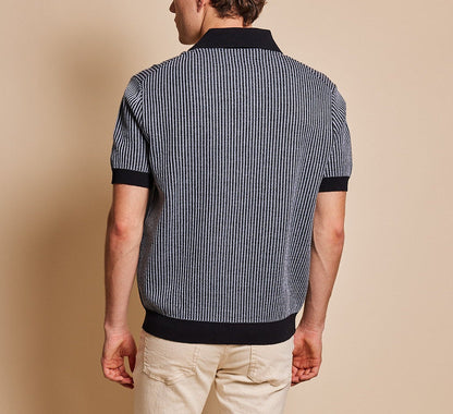 Fulton Textured Stripe Sweater Polo
