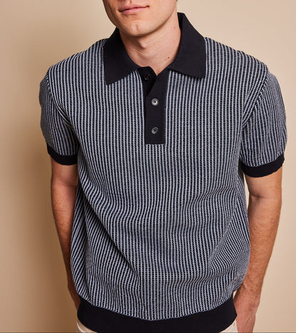 Fulton Textured Stripe Sweater Polo