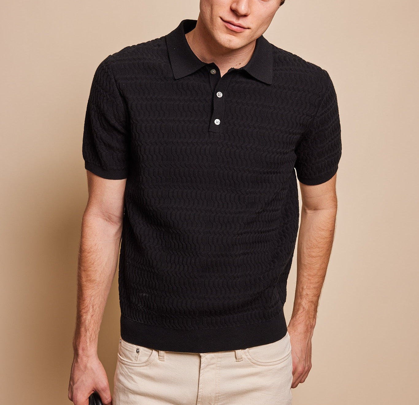 Lex Wave Knit Sweater Polo – Slate & Stone