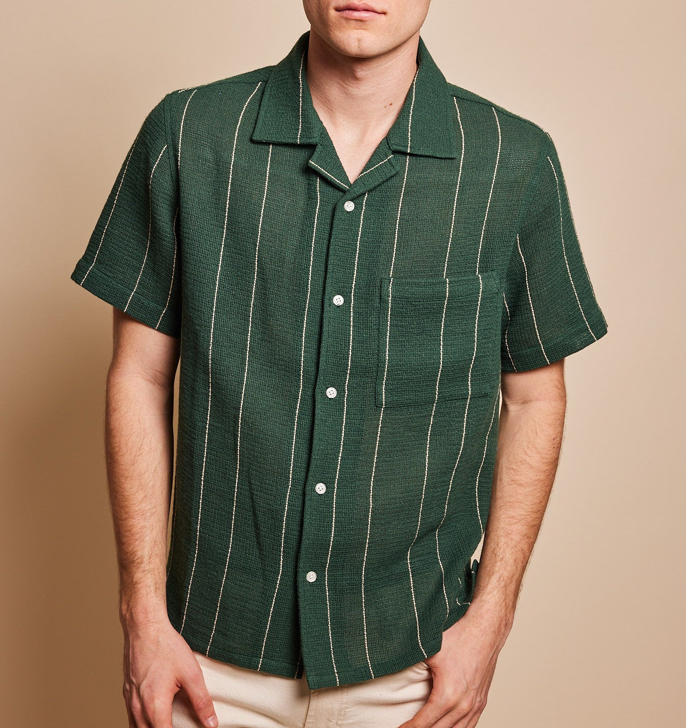 Christopher Camp Collar Shirt With Pocket