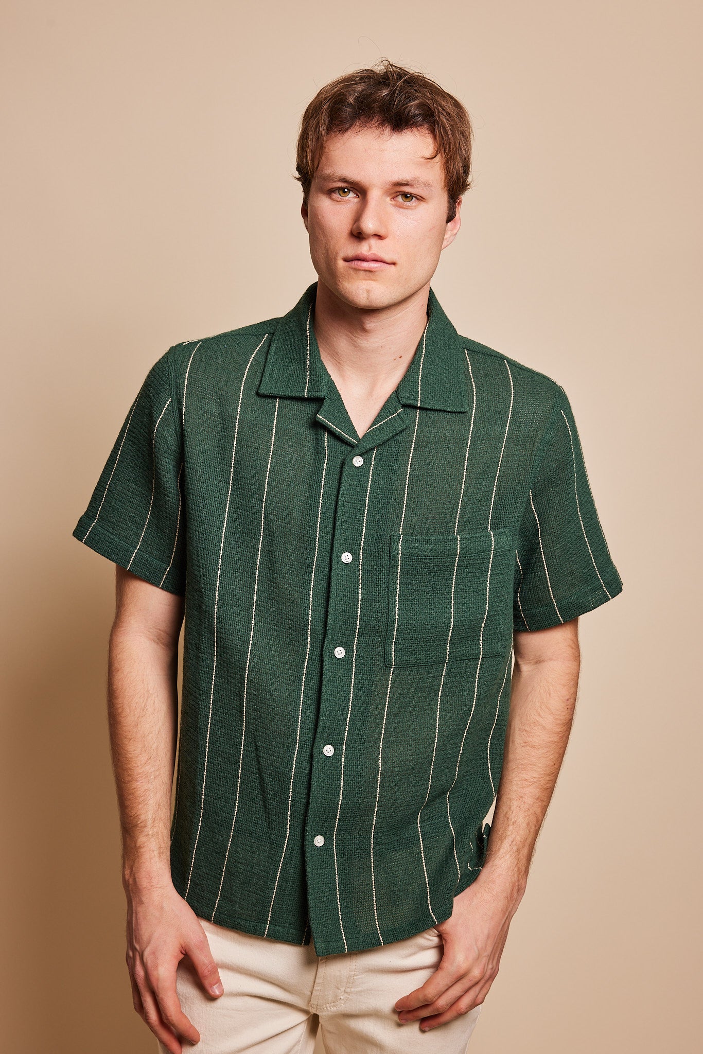 Christopher Camp Collar Shirt With Pocket