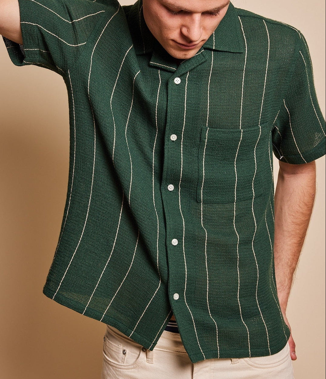 Christopher Camp Collar Shirt With Pocket
