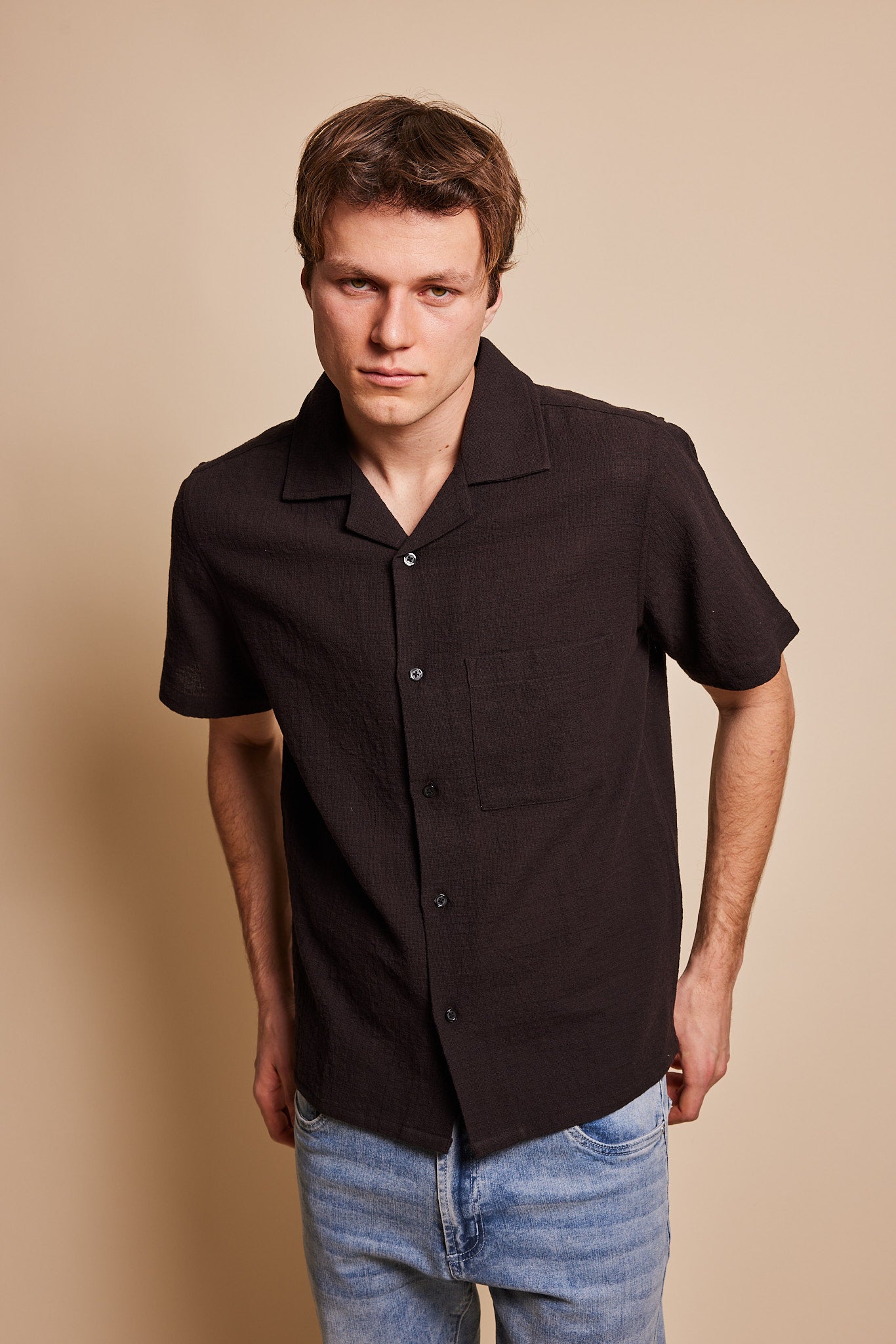 Prince Camp Collar Shirt with Pocket