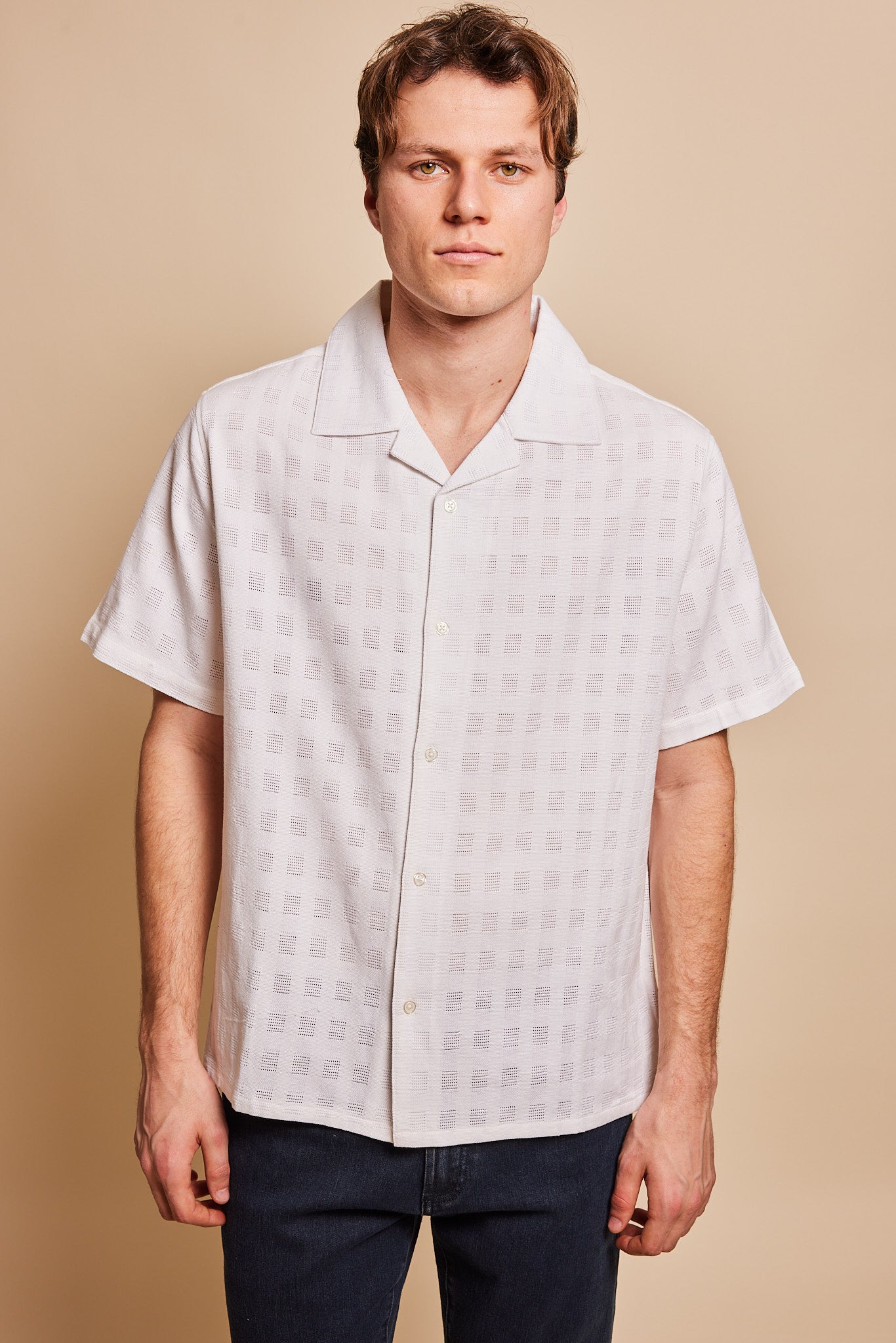 George Textured Camp Collar Shirt