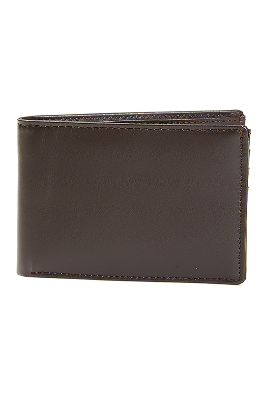 Smooth Leather Bi Fold Wallet