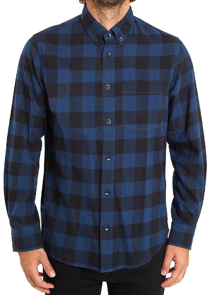 l/s-flannel-button-down-shirt-with-pocket-DARK-BLUE-BUFFALO-CHECK